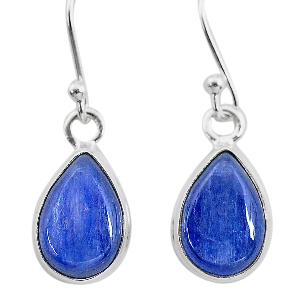 8.24cts natural blue kyanite 925 sterling silver dangle earrings jewelry t21392