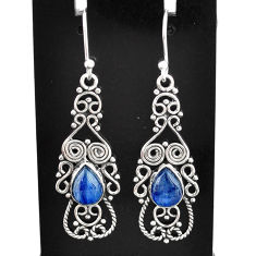 4.70cts natural blue kyanite 925 sterling silver dangle earrings jewelry t2517