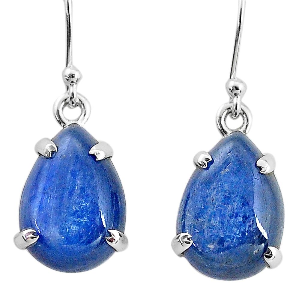10.76cts natural blue kyanite 925 sterling silver dangle earrings jewelry t2596