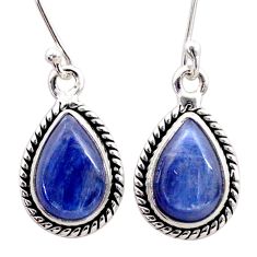 8.73cts natural blue kyanite 925 sterling silver dangle earrings jewelry t76801