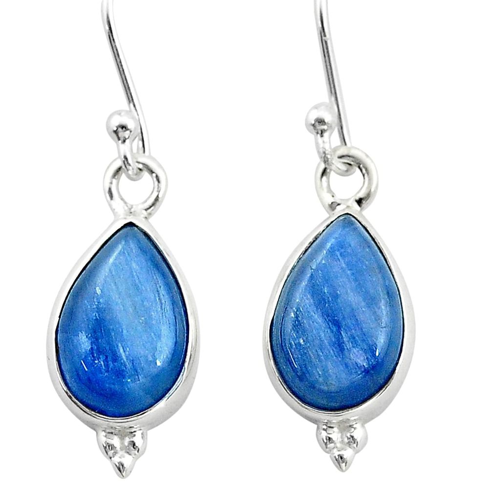 9.27cts natural blue kyanite 925 sterling silver earrings jewelry t42997