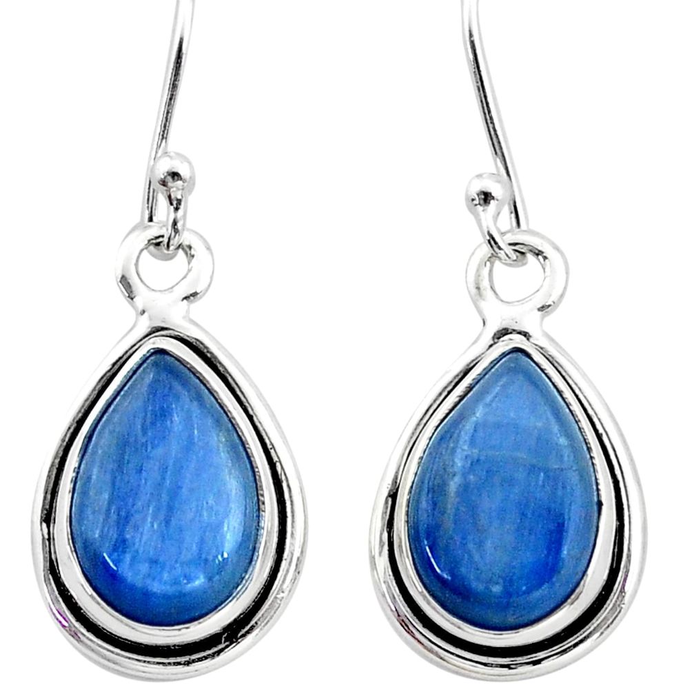 9.18cts natural blue kyanite 925 sterling silver earrings jewelry t42999