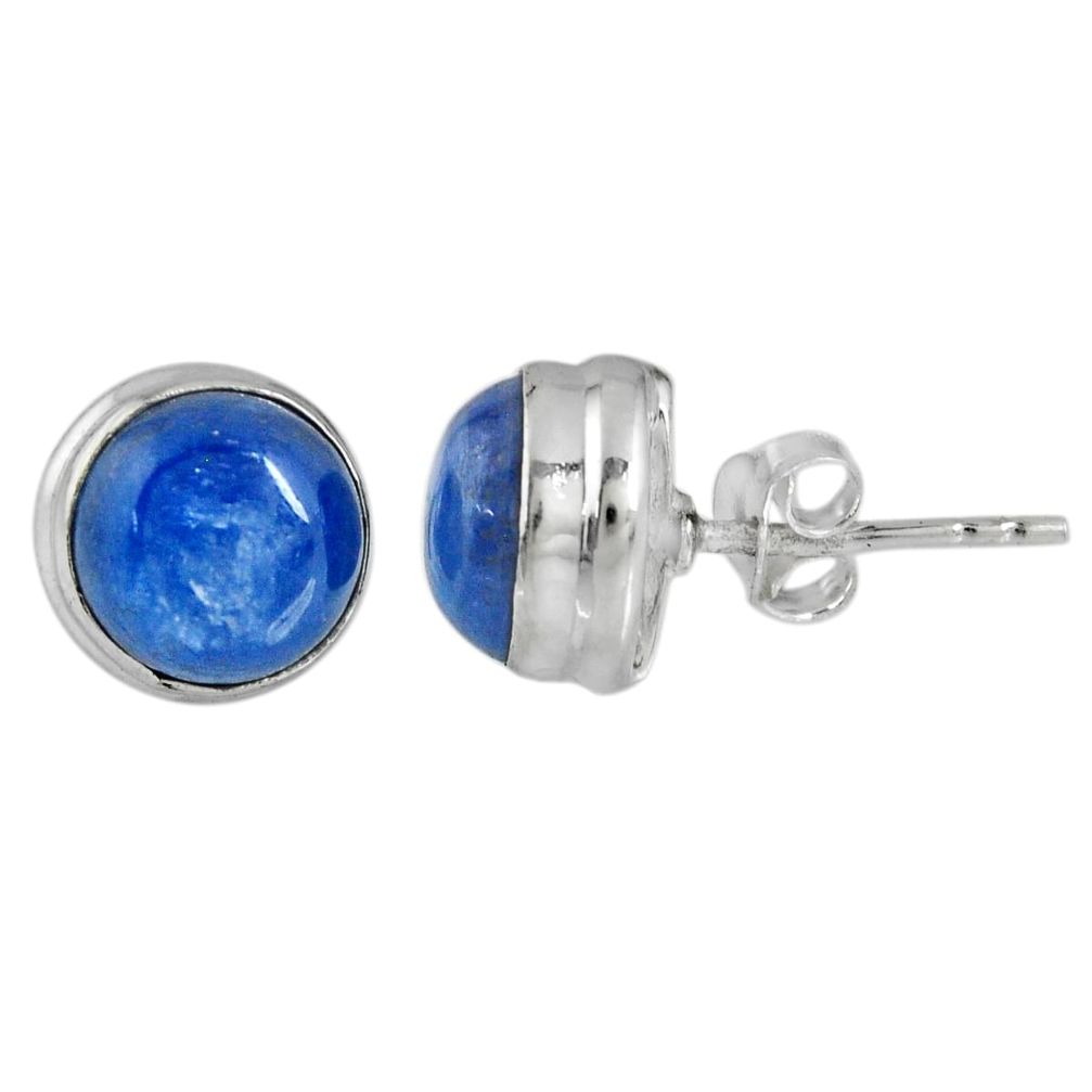 6.07cts natural blue kyanite 925 sterling silver stud earrings jewelry r56283