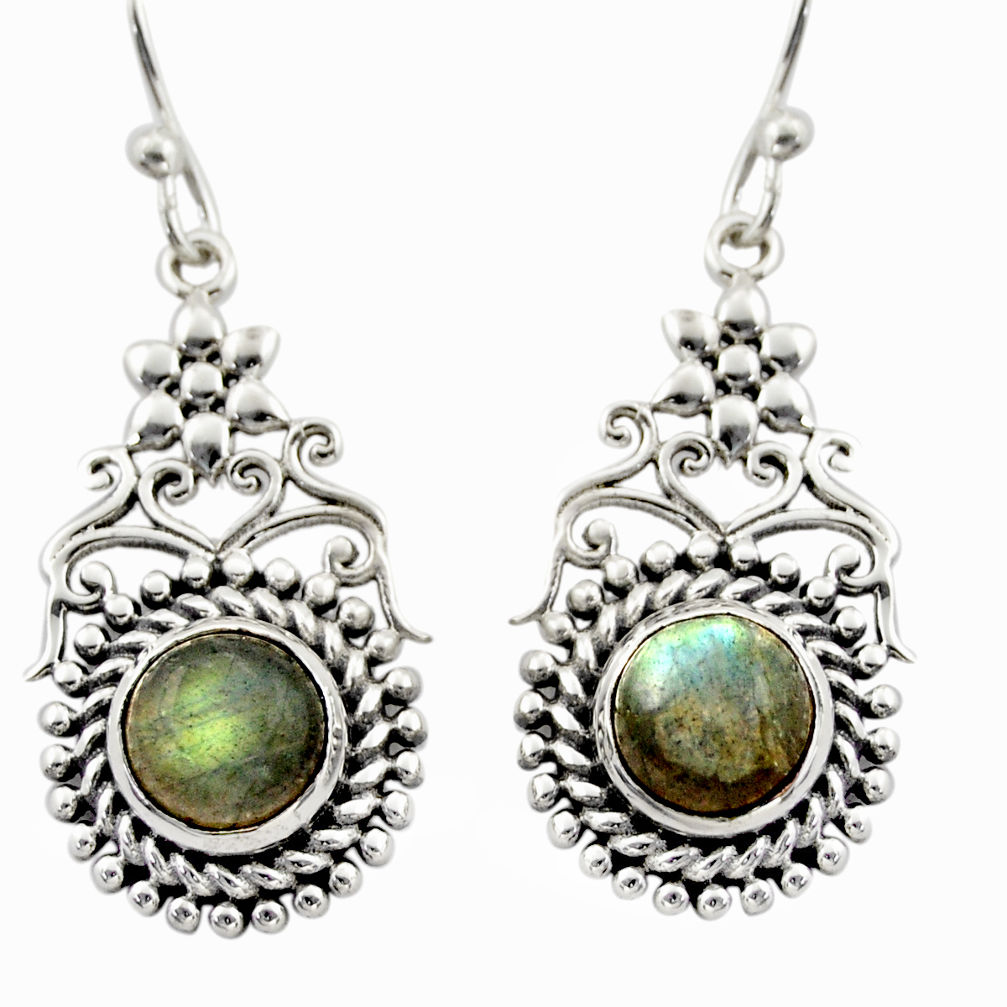 2.59cts natural blue labradorite 925 sterling silver dangle earrings d47020