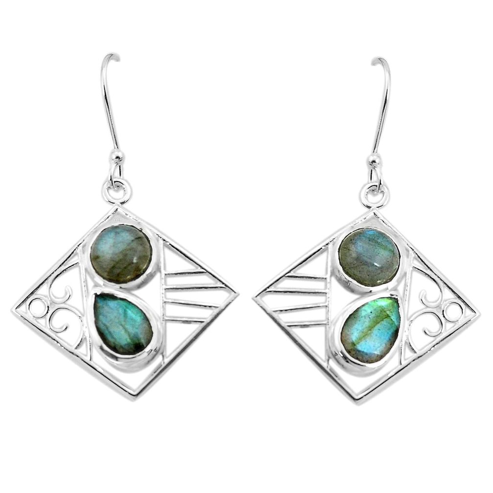 blue labradorite 925 sterling silver dangle earrings p32519