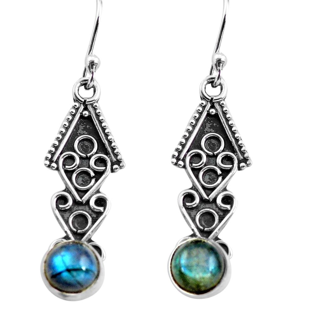 blue labradorite 925 sterling silver dangle earrings p81378