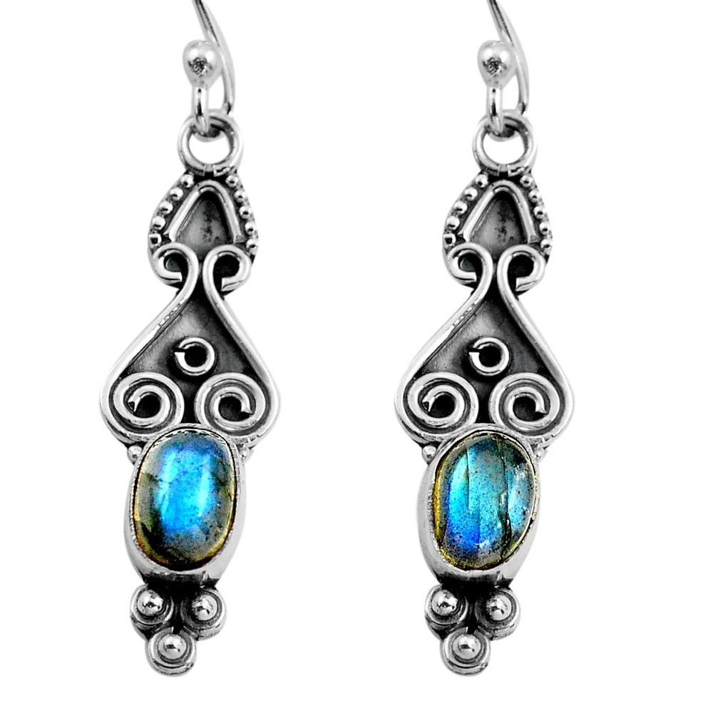 blue labradorite 925 sterling silver dangle earrings p87569