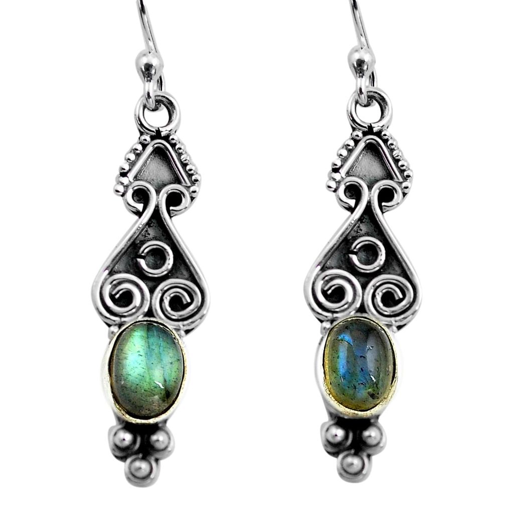 blue labradorite 925 sterling silver dangle earrings p87570