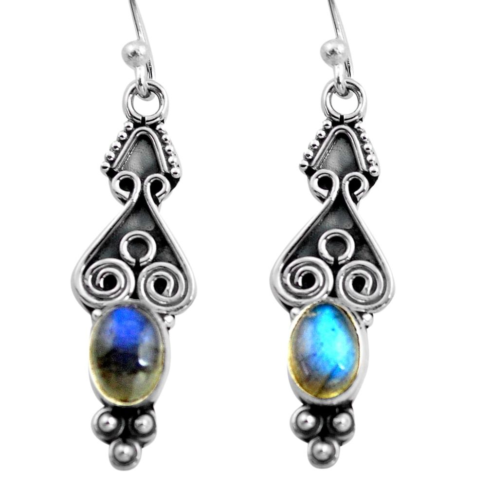 blue labradorite 925 sterling silver dangle earrings p87585