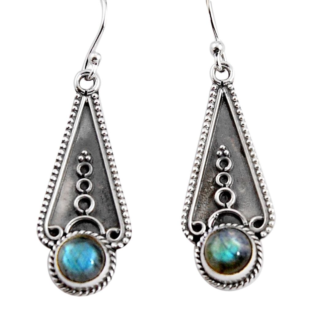 blue labradorite 925 sterling silver dangle earrings p91337