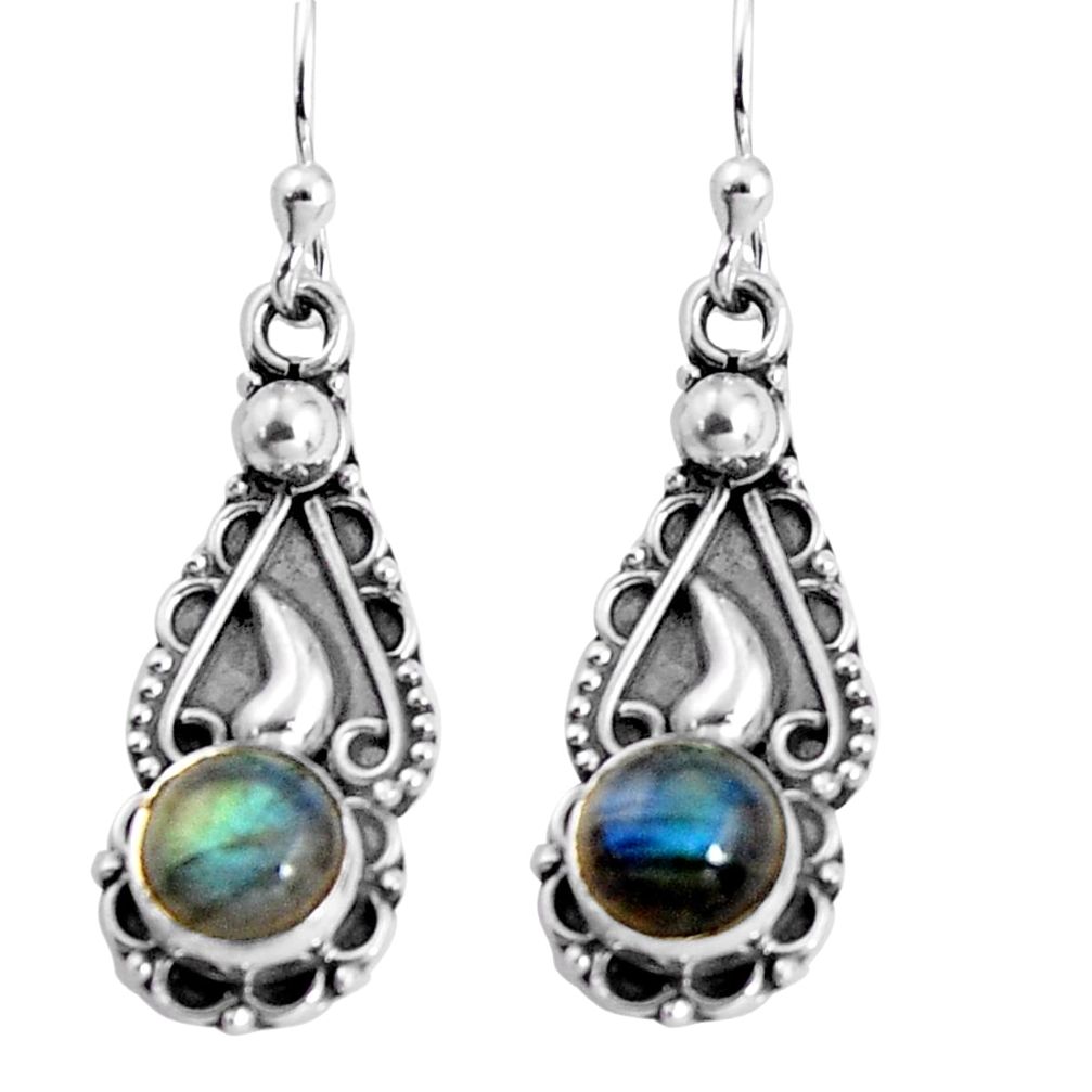 blue labradorite 925 sterling silver dangle earrings p91386