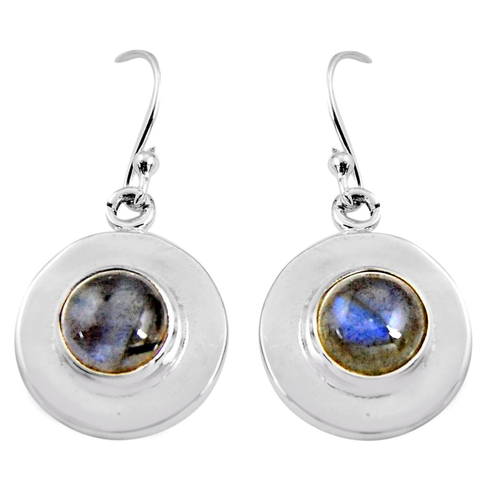 5.54cts natural blue labradorite 925 sterling silver dangle earrings p91474