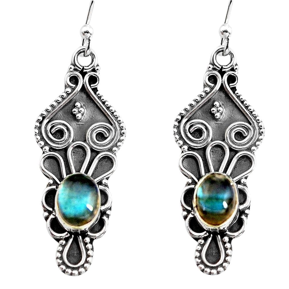 blue labradorite 925 sterling silver dangle earrings p92753