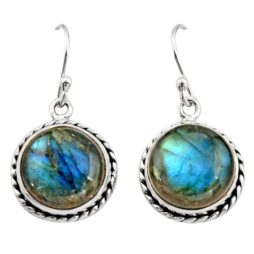 10.60cts natural blue labradorite 925 sterling silver dangle earrings r21612