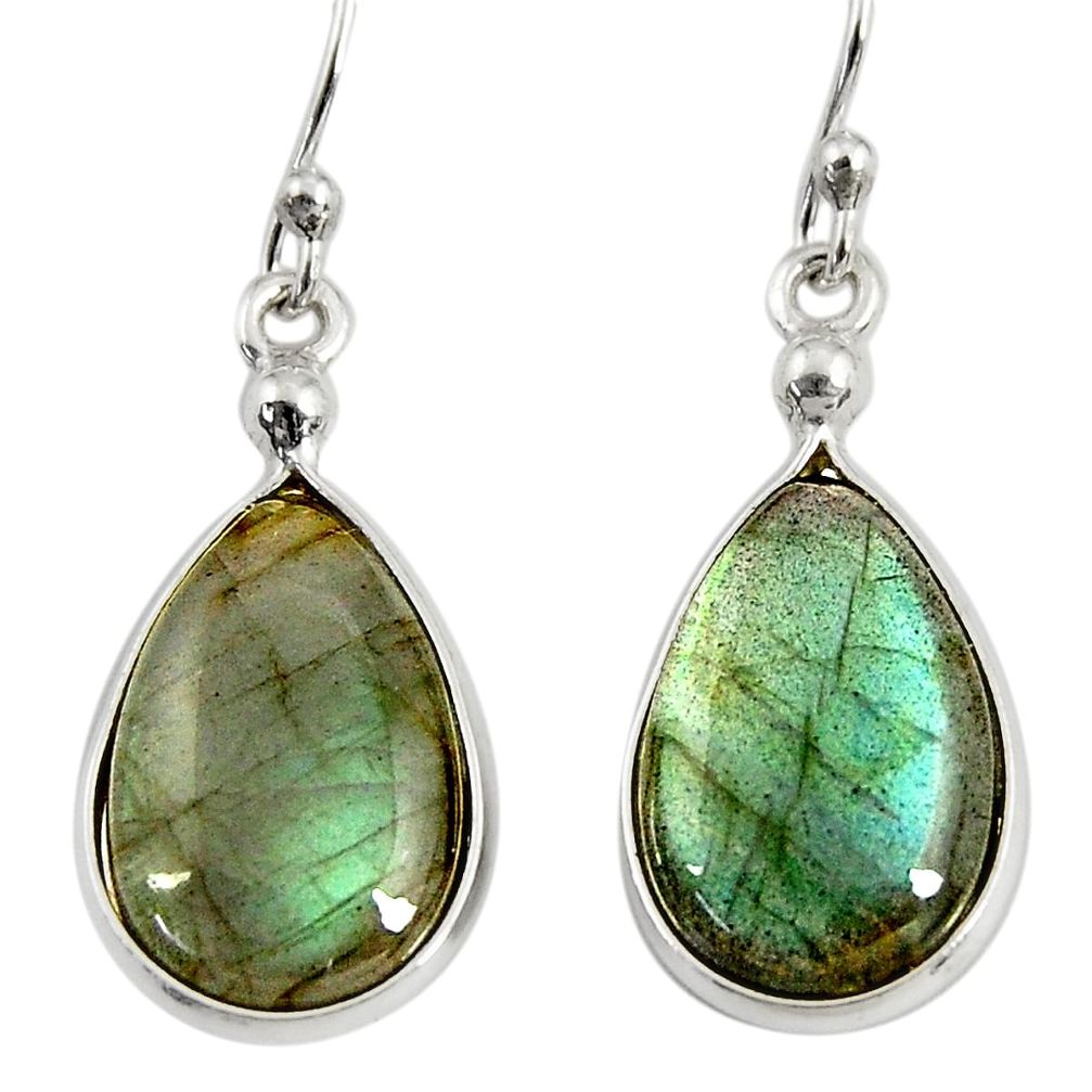 10.89cts natural blue labradorite 925 sterling silver dangle earrings r29181