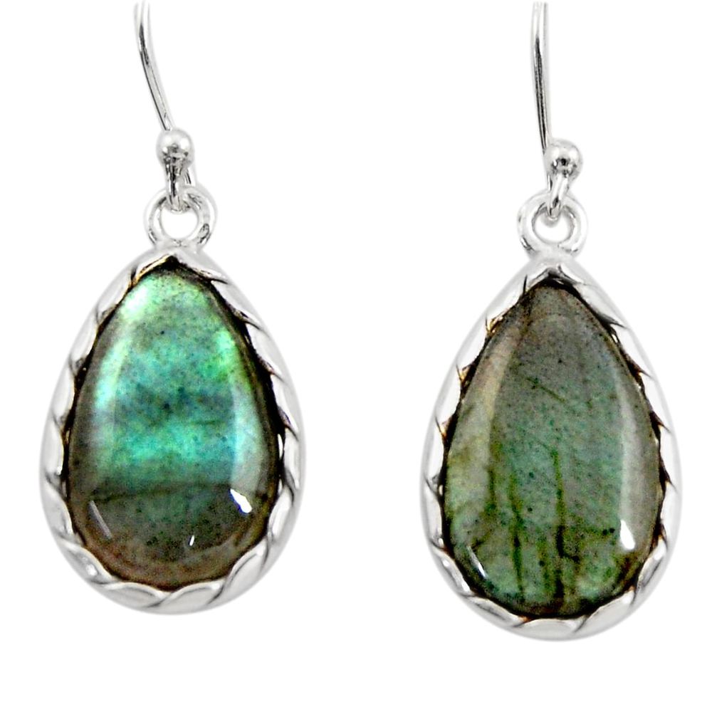 10.72cts natural blue labradorite 925 sterling silver dangle earrings r30382