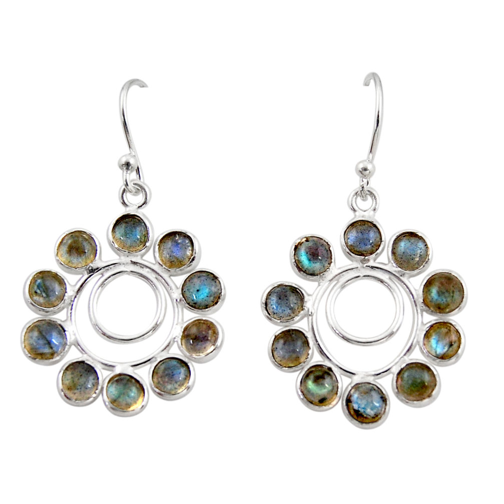 10.08cts natural blue labradorite 925 sterling silver dangle earrings r35572