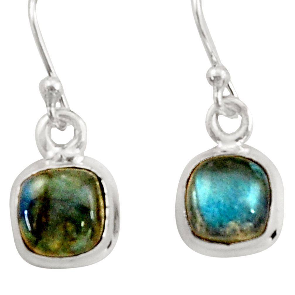 3.60cts natural blue labradorite 925 sterling silver dangle earrings r41106