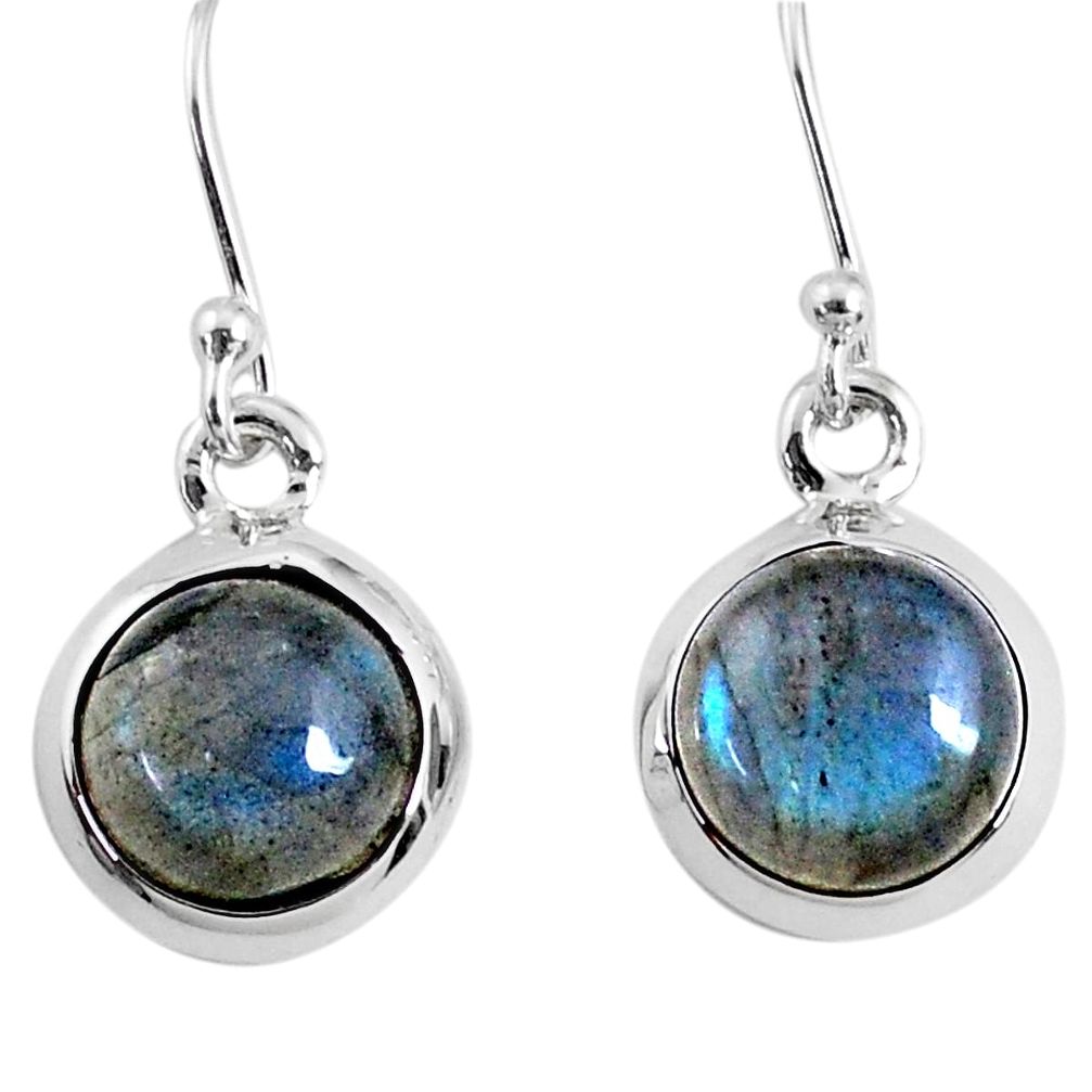 7.48cts natural blue labradorite 925 sterling silver dangle earrings r66425