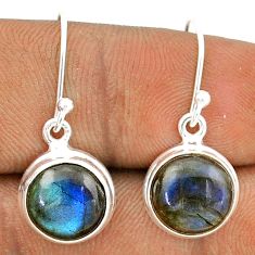 9.53cts natural blue labradorite 925 sterling silver dangle earrings t81071