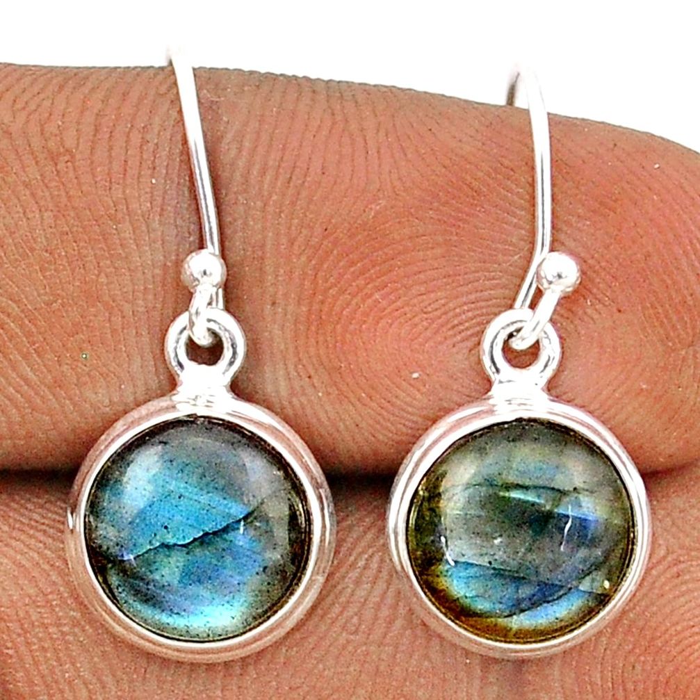 9.20cts natural blue labradorite 925 sterling silver dangle earrings t81073