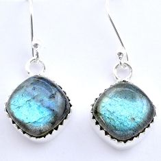 8.93cts natural blue labradorite 925 sterling silver dangle earrings u56178