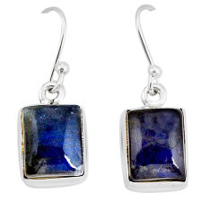 9.81cts natural blue labradorite 925 sterling silver dangle earrings y72726