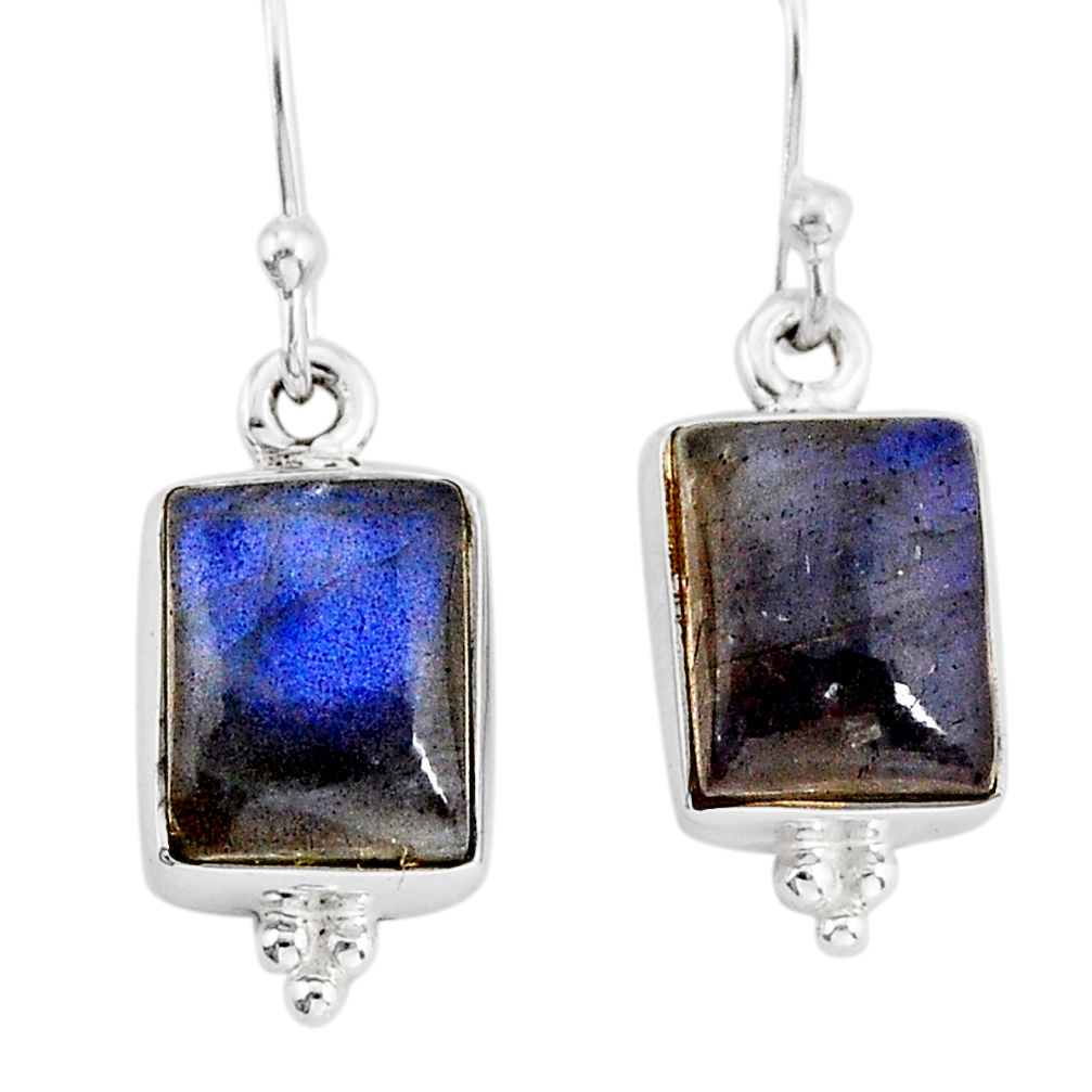 8.13cts natural blue labradorite 925 sterling silver dangle earrings y72735