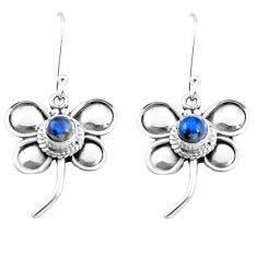 Clearance Sale- 2.11cts natural blue labradorite 925 sterling silver dragonfly earrings p21297