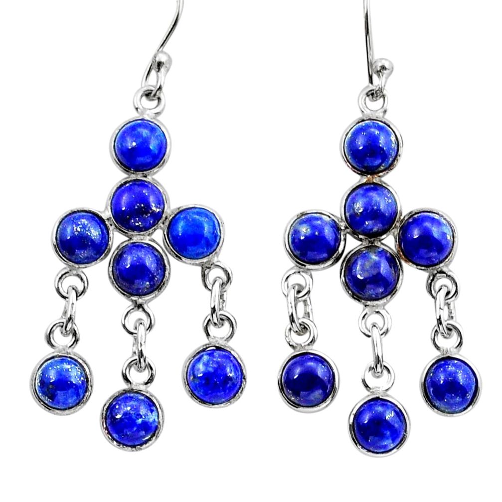 11.65cts natural blue lapis lazuli 925 silver chandelier earrings jewelry y15659