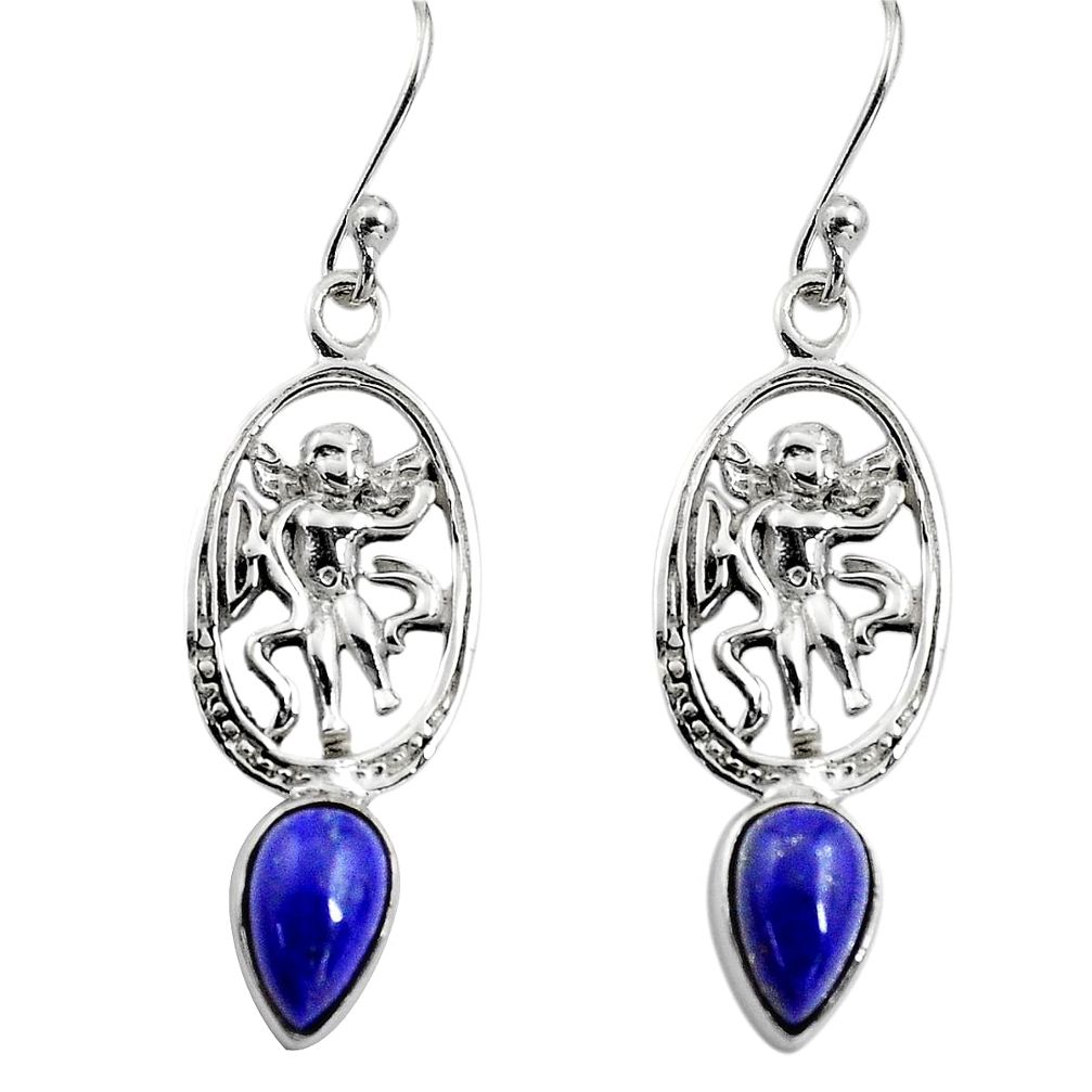 blue lapis lazuli 925 sterling silver angel earrings p84958