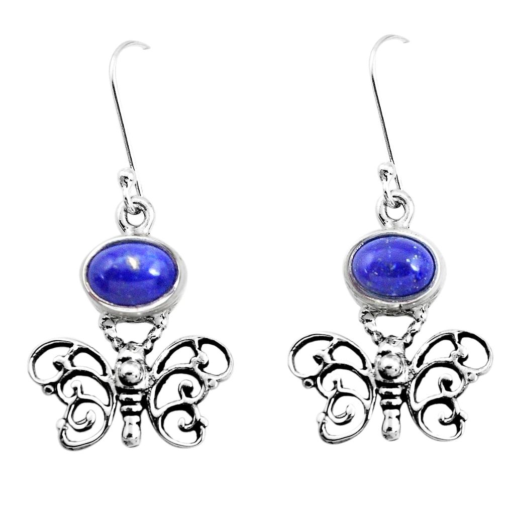 blue lapis lazuli 925 sterling silver butterfly earrings p50743