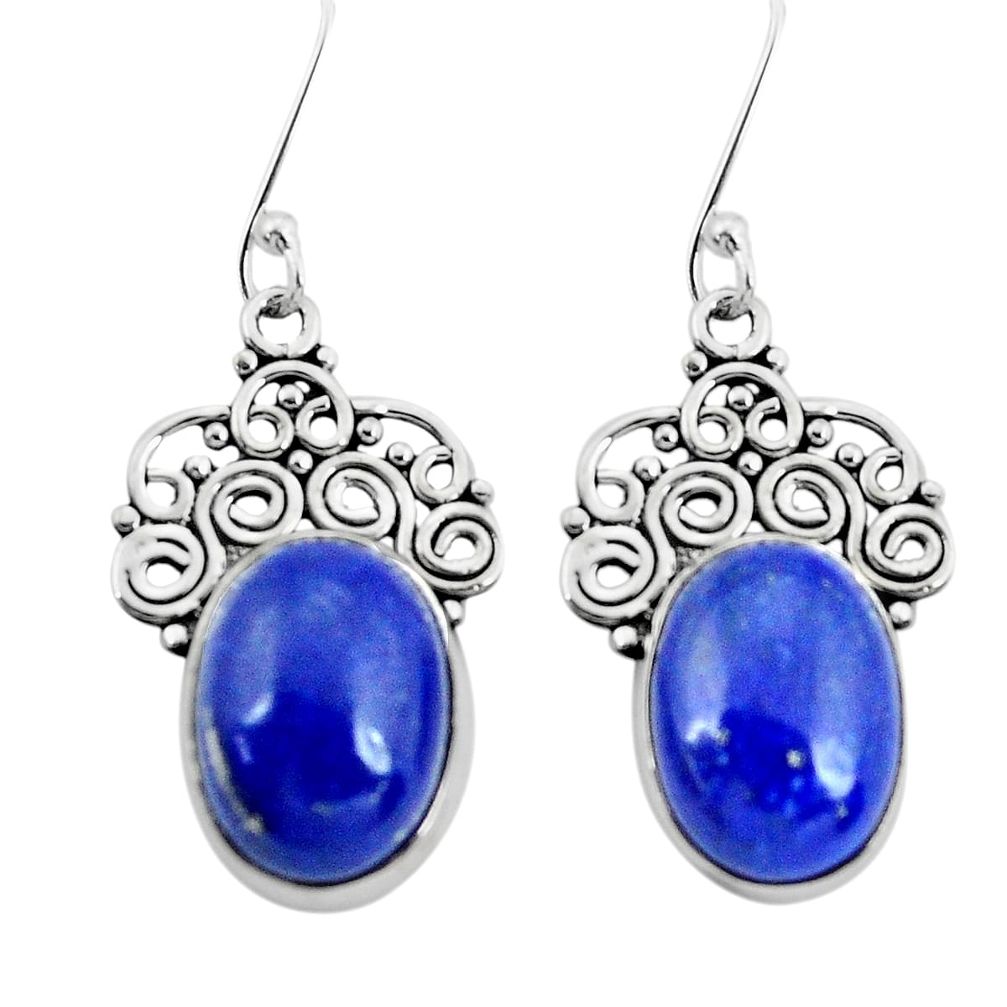  blue lapis lazuli 925 sterling silver dangle earrings p29630