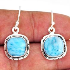 11.59cts natural blue larimar 925 sterling silver dangle earrings jewelry y77165