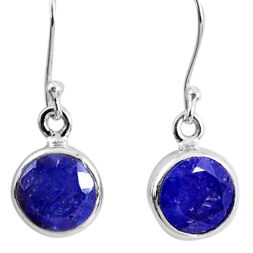 10.15cts natural blue tanzanite 925 sterling silver dangle earrings r60723