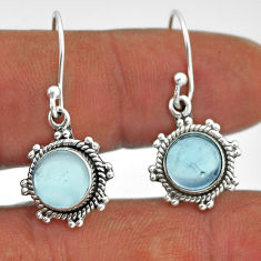 8.15cts natural blue topaz 925 sterling silver earrings jewelry jewelry n34433