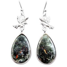 9.83cts natural bronze astrophyllite 925 silver dangle birds earrings t60724