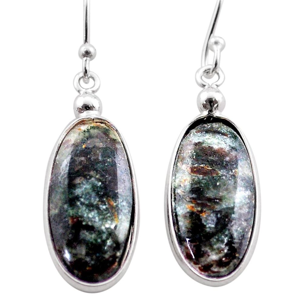 10.14cts natural bronze astrophyllite 925 silver dangle earrings jewelry t60727