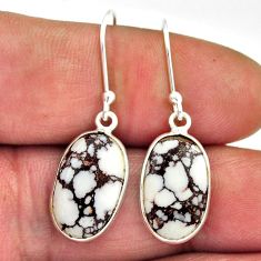 9.31cts natural bronze wild horse magnesite 925 silver dangle earrings n19822