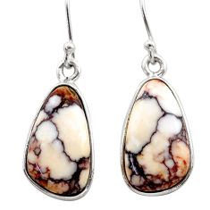13.56cts natural bronze wild horse magnesite 925 silver dangle earrings t60905