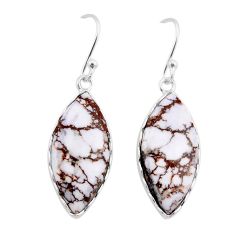 12.58cts natural bronze wild horse magnesite 925 silver dangle earrings y62692