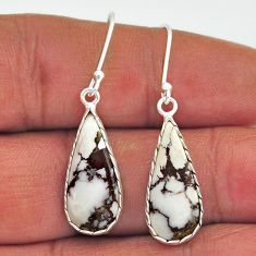 8.93cts natural bronze wild horse magnesite 925 sterling silver earrings n19842