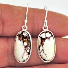 10.33cts natural bronze wild horse magnesite 925 sterling silver earrings n19845