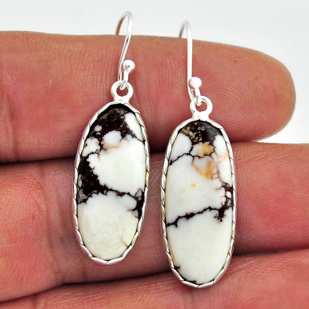 12.24cts natural bronze wild horse magnesite 925 sterling silver earrings n19851