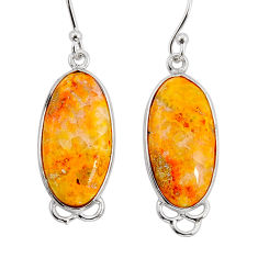 11.45cts natural bumble bee australian jasper 925 silver dangle earrings y70532