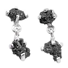 9.54cts natural diamond rough 925 sterling silver dangle earrings jewelry t25734