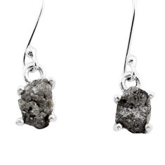 4.02cts natural diamond rough 925 sterling silver dangle earrings jewelry y60984