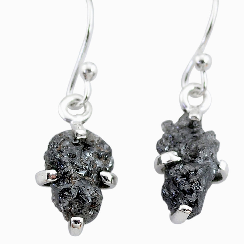 2.66cts natural diamond rough 925 sterling silver earrings jewelry t7827
