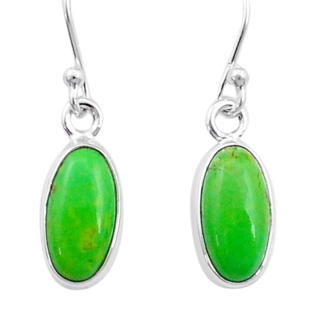 5.70cts natural green mojave turquoise 925 silver dangle earrings jewelry u49541