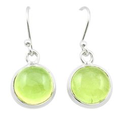 9.35cts natural green prehnite 925 sterling silver earrings jewelry u43353